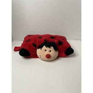 Pillow Pets Peewee 2010 Red Ladybug Foldable Plush 11" Stuffed Animal Retired